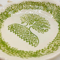 Green Pottery Tree of Life Bowl