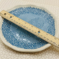 Blue Pottery Hearts Bowl