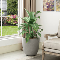 Buff Concrete Round Planter