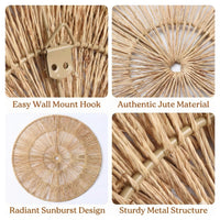 Natural Wicker Wall Decor (Set of 6)