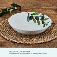 White Olive Pasta Bowls (Set of 4)
