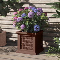 Brown Rattan Planter Box