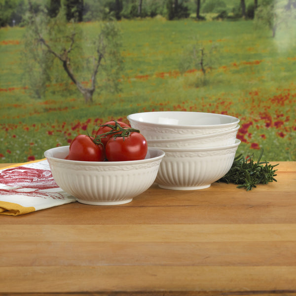 White Fruit Bowls (Set of 4)
