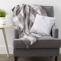 Gray Buffalo Check Throw