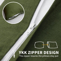 Mossy Green Linen Pillowcases (Set of 2)