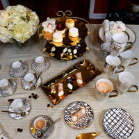 Gold Porcelain Mug Set