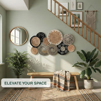 Woven Basket Wall Plates (Set of 10)