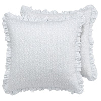 Blue Ruffled Euro Shams (Set of 2)