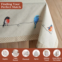 Birdies on Wire Tablecloth