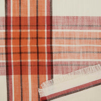 Orange Plaid Napkins (Set of 6)