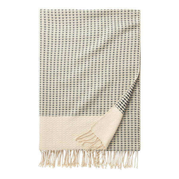 Green Chevron Cotton Throw