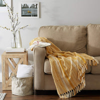 Honey Gold Braided Throw