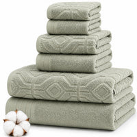 Olive Cotton Towels (Set of 6)