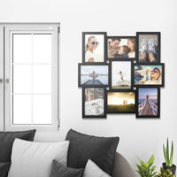 Black 9-Photo Collage Frame