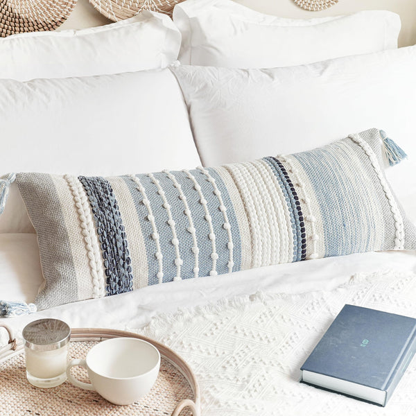 Coastal Blue Lumbar Pillow Cover