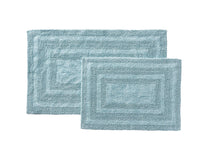 Turquoise Cotton Bath Rugs (Set of 2)