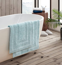 Turquoise Cotton Bath Rugs (Set of 2)