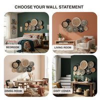 Woven Basket Wall Plates (Set of 10)