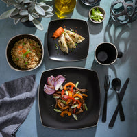 Matte Black Dinnerware Set (Set of 16)