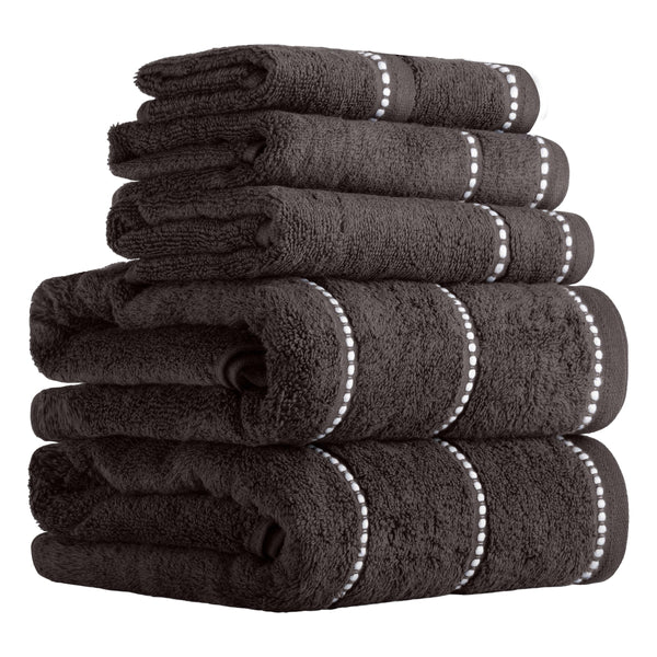 Charcoal Cotton Towels (Set of 6)
