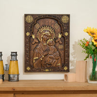 Wooden Virgin Mary & Child