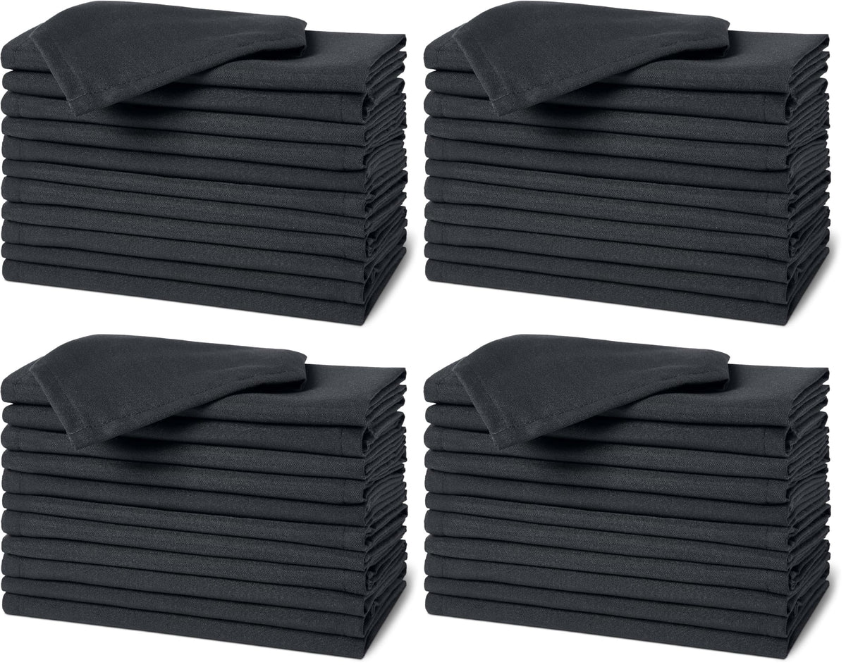 Black Cloth Napkins (Set of 12)