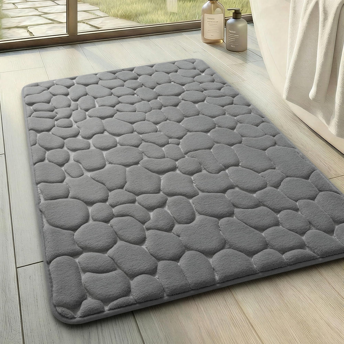 Dark Grey Memory Foam Bath Mat