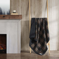 Brown Cabin Plaid Throw
