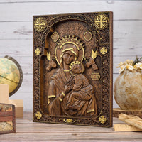 Wooden Virgin Mary & Child