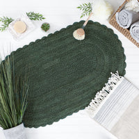 Dark Green Crochet Bath Mat