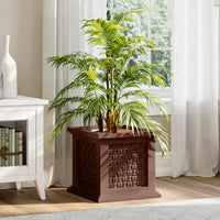 Brown Rattan Planter Box