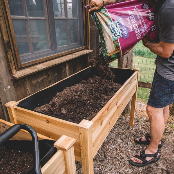 Natural Wood Raised Garden Bed