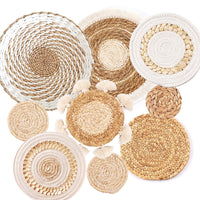 Woven Wall Baskets (Set of 9)