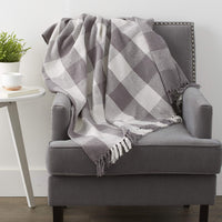 Gray Buffalo Check Throw