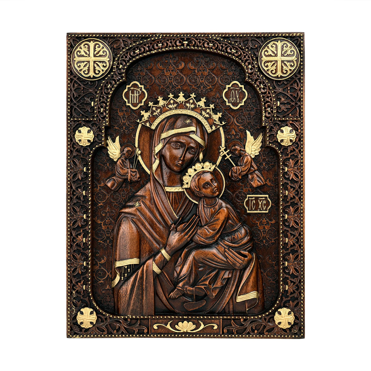 Wooden Virgin Mary & Child