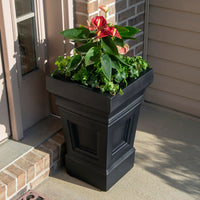 Onyx Black Square Planter (Set of 2)