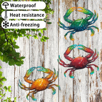 Metal Crab Wall Decor (Set of 3)
