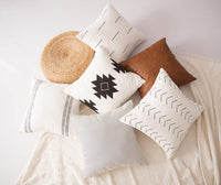 Cognac Faux Leather Pillow Cover (Set of 2)