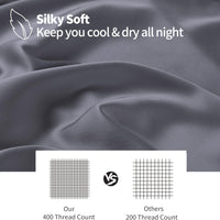Dark Grey Bamboo Pillowcases (Set of 4)