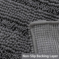 Charcoal Chenille Bath Rug