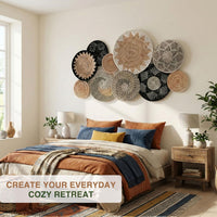 Woven Basket Wall Plates (Set of 10)