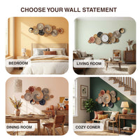 Woven Basket Wall Plates (Set of 12)