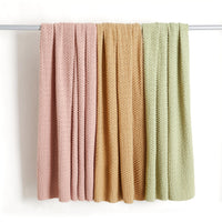 Sage Green Cable Knit Throw