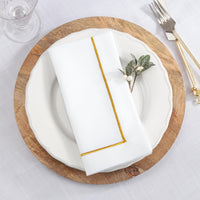 Gold Embroidered Napkins (Set of 4)