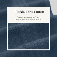 Navy Cotton Towels (Set of 6)