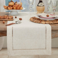 Natural Hemstitch Table Runner