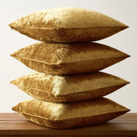 Gold Velvet Throw Pillow Cover (Set of 4)