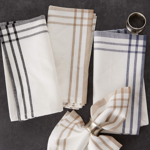 Black Stripe Napkins (Set of 6)