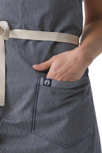 Indigo Blue Stripe Apron
