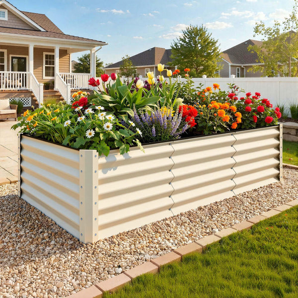 Cream Raised Garden Bed